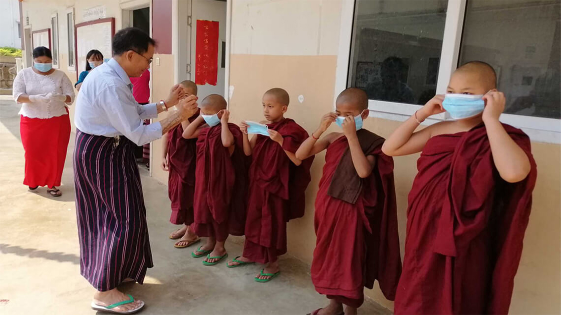 LJM's Maha Kusala Yama Monastery at Naung Mon fending off Pandemic