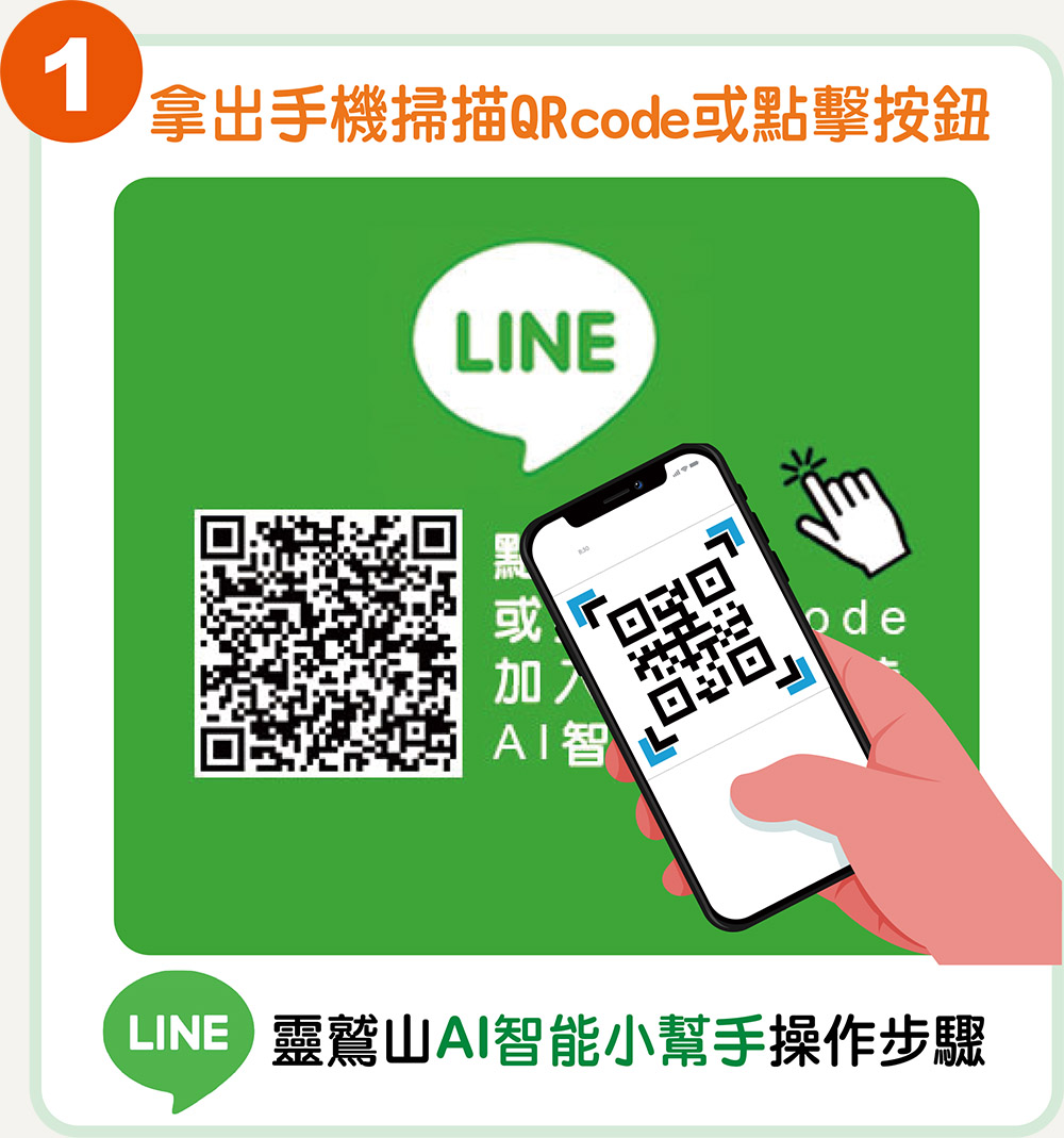 透過LINE加入機器人好友操作步驟